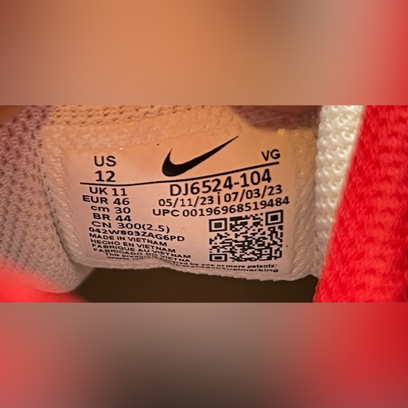 Nike Force Alpha Huarache 4 MCS Baseball Cleats WHITE/RED DJ6524-104 Mens 12 NEW - Picture 9 of 9